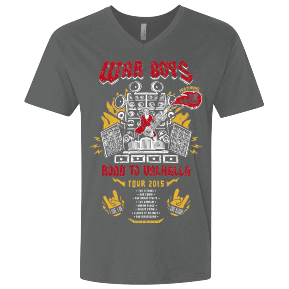 T-Shirts Heavy Metal / X-Small Road to Valhalla Tour Men's Premium V-Neck