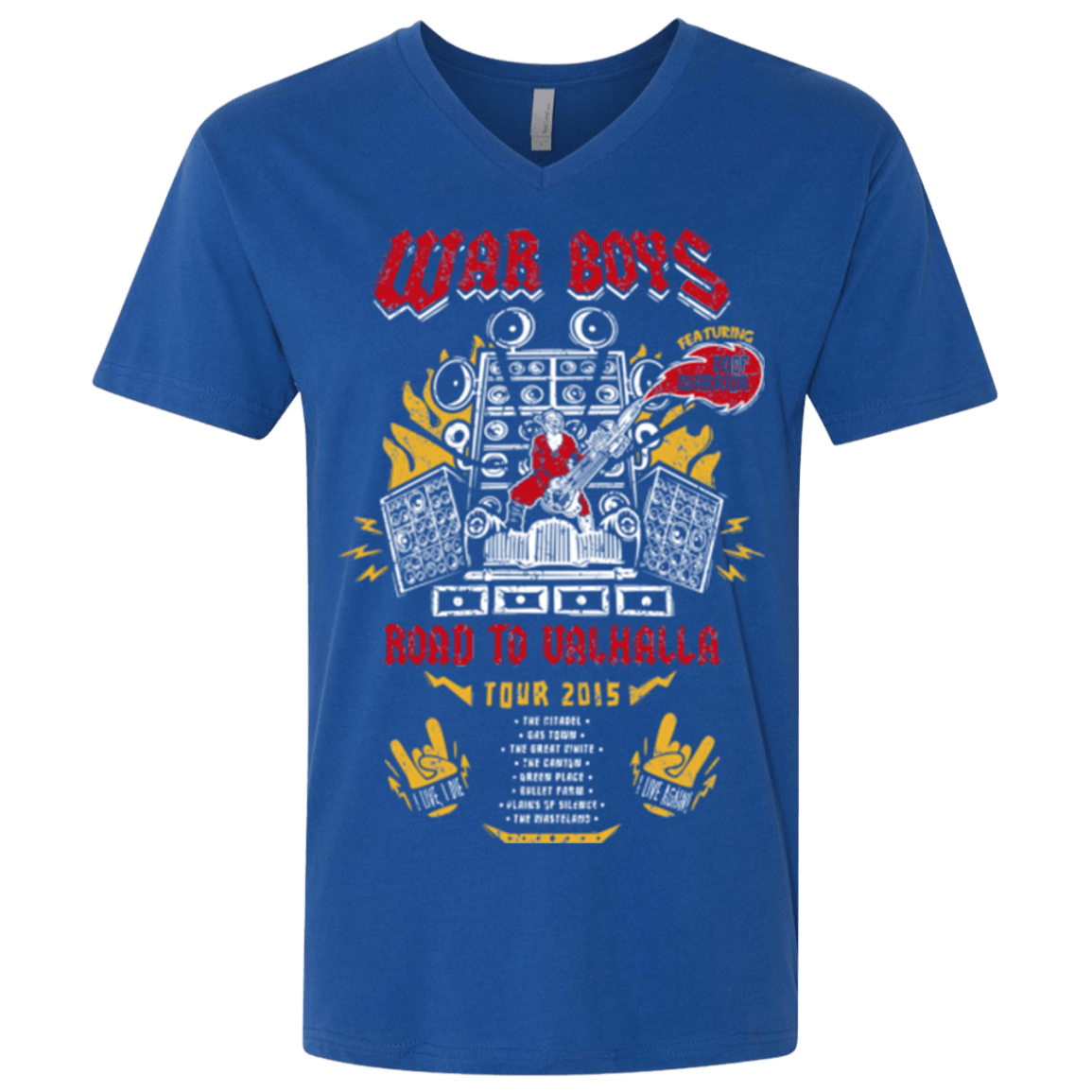T-Shirts Royal / X-Small Road to Valhalla Tour Men's Premium V-Neck