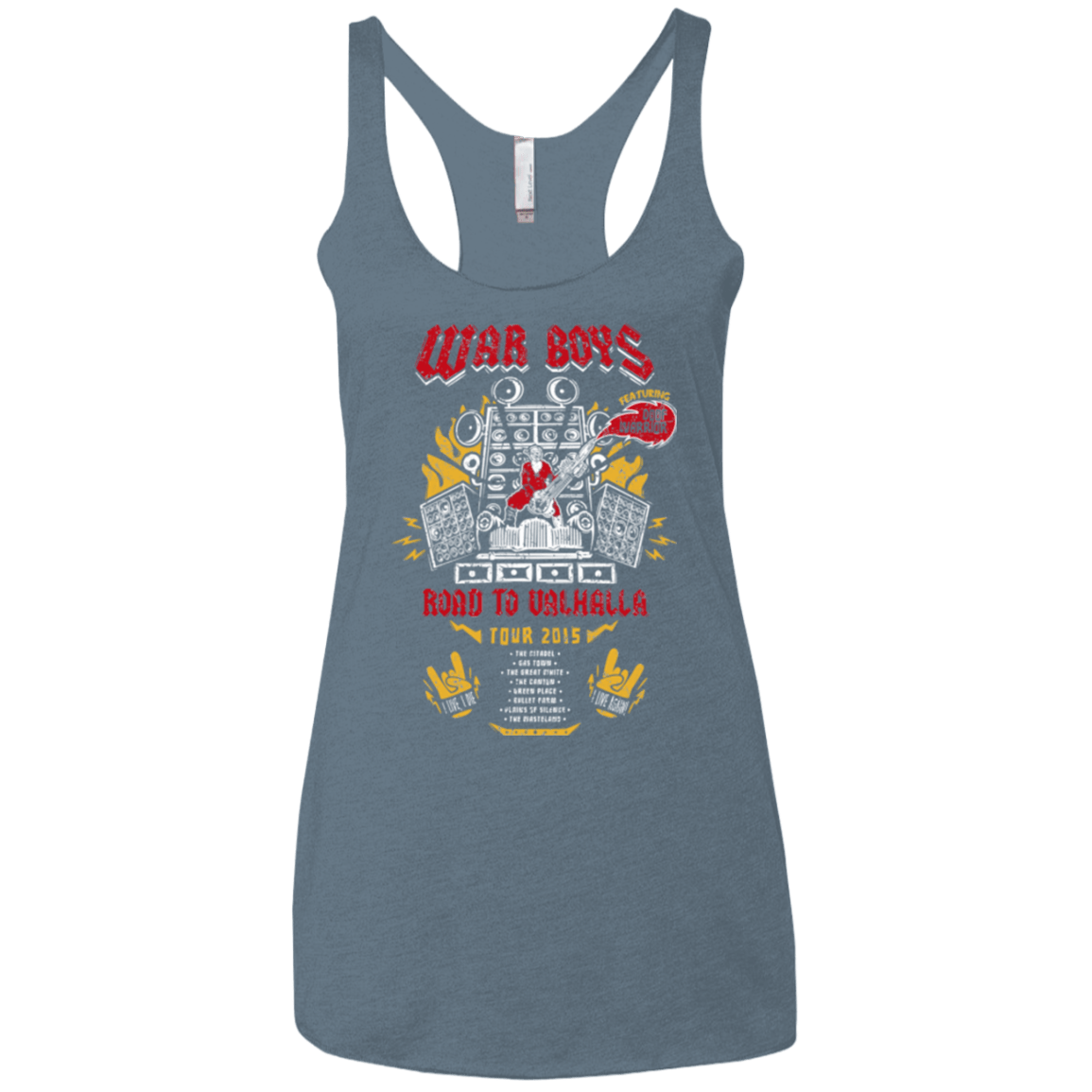 T-Shirts Indigo / X-Small Road to Valhalla Tour Women's Triblend Racerback Tank