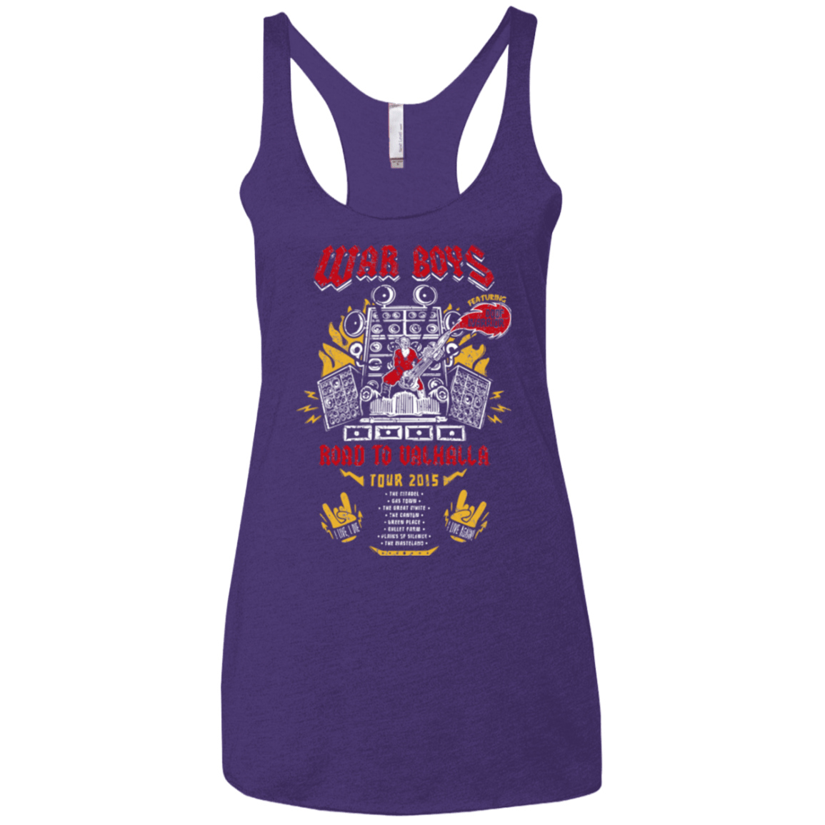 T-Shirts Purple / X-Small Road to Valhalla Tour Women's Triblend Racerback Tank
