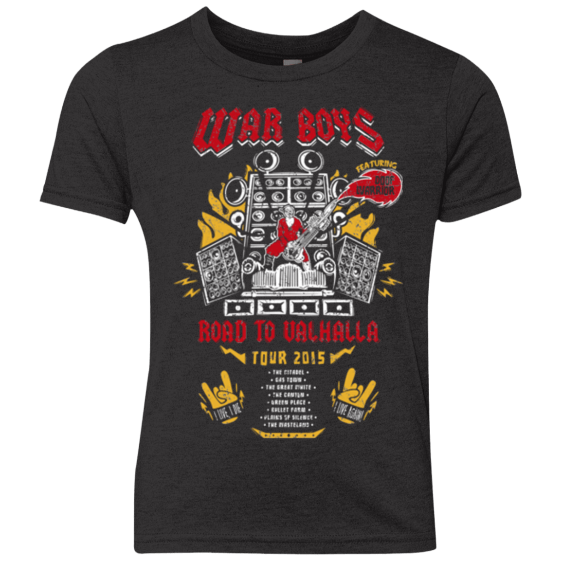 T-Shirts Vintage Black / YXS Road to Valhalla Tour Youth Triblend T-Shirt