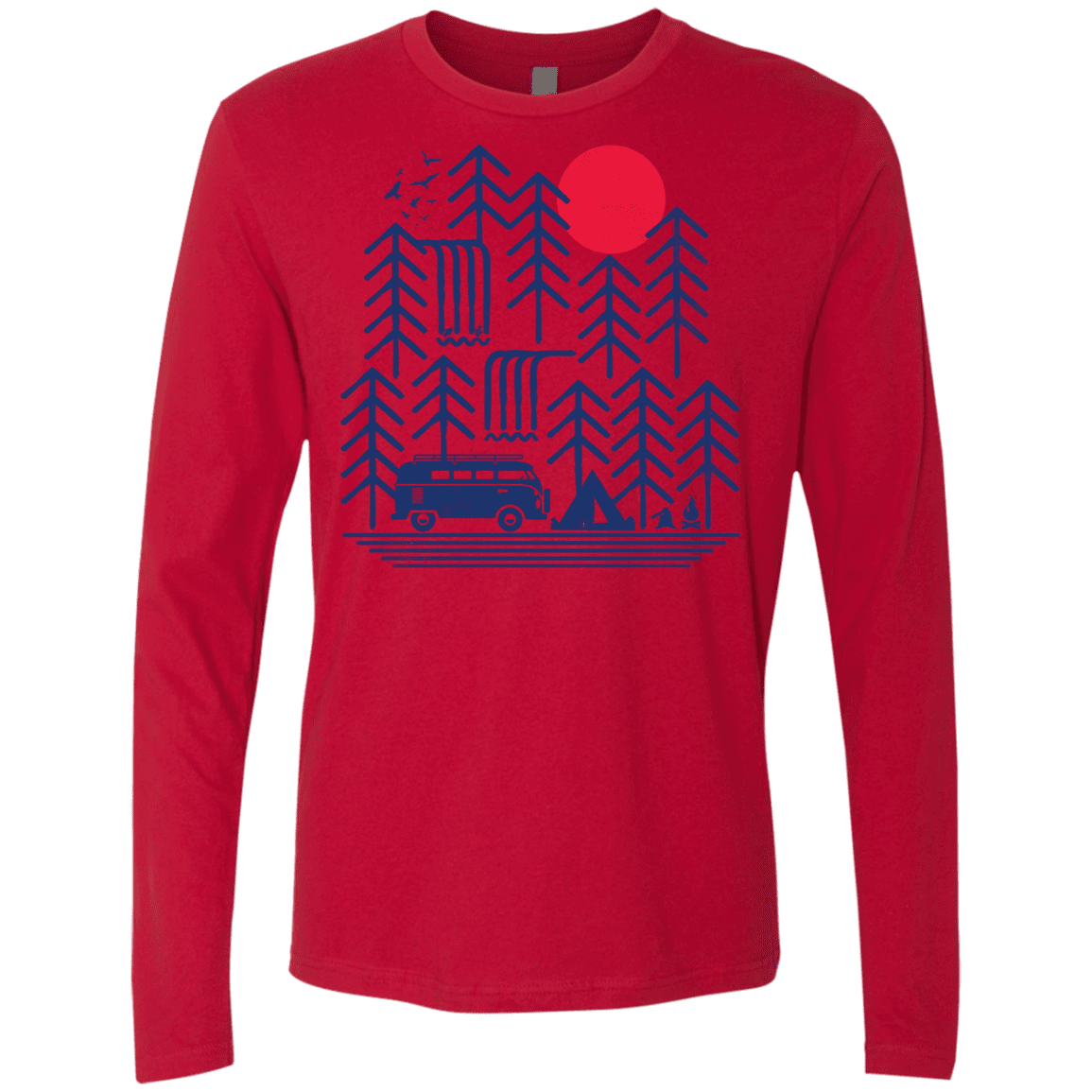 T-Shirts Red / S Road Trip Days Men's Premium Long Sleeve