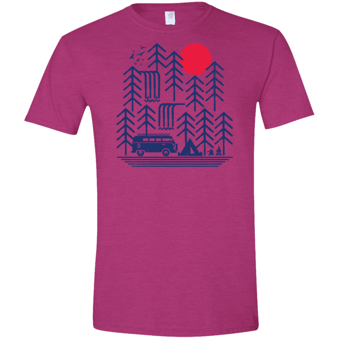 T-Shirts Antique Heliconia / S Road Trip Days Men's Semi-Fitted Softstyle