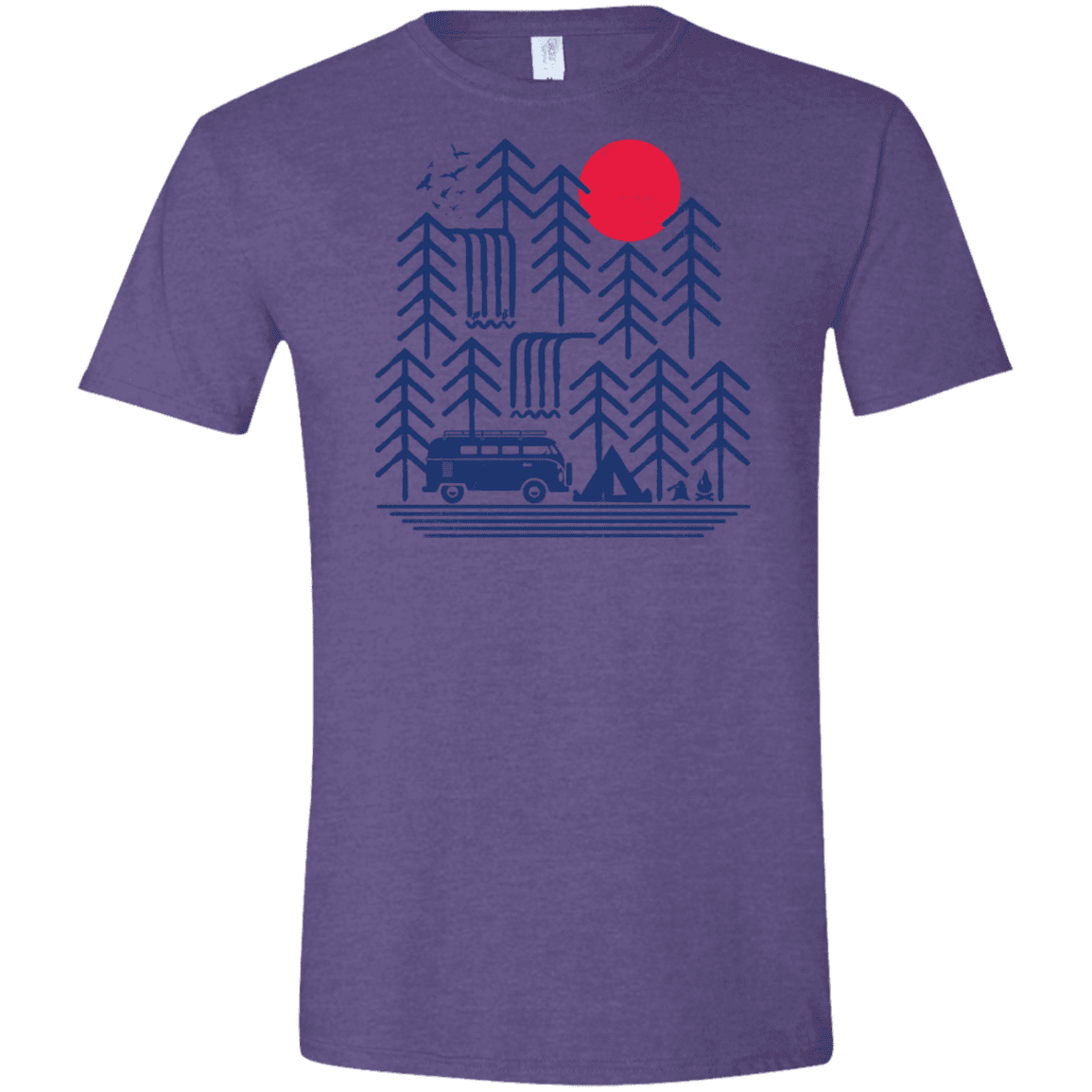 T-Shirts Heather Purple / S Road Trip Days Men's Semi-Fitted Softstyle