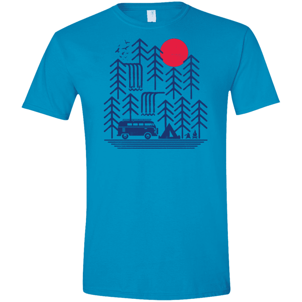 T-Shirts Sapphire / S Road Trip Days Men's Semi-Fitted Softstyle