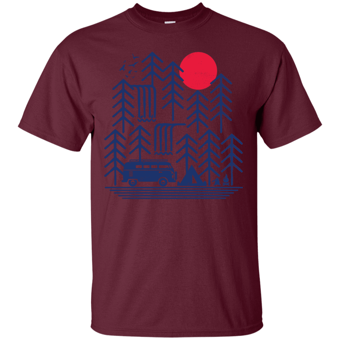 T-Shirts Maroon / S Road Trip Days T-Shirt