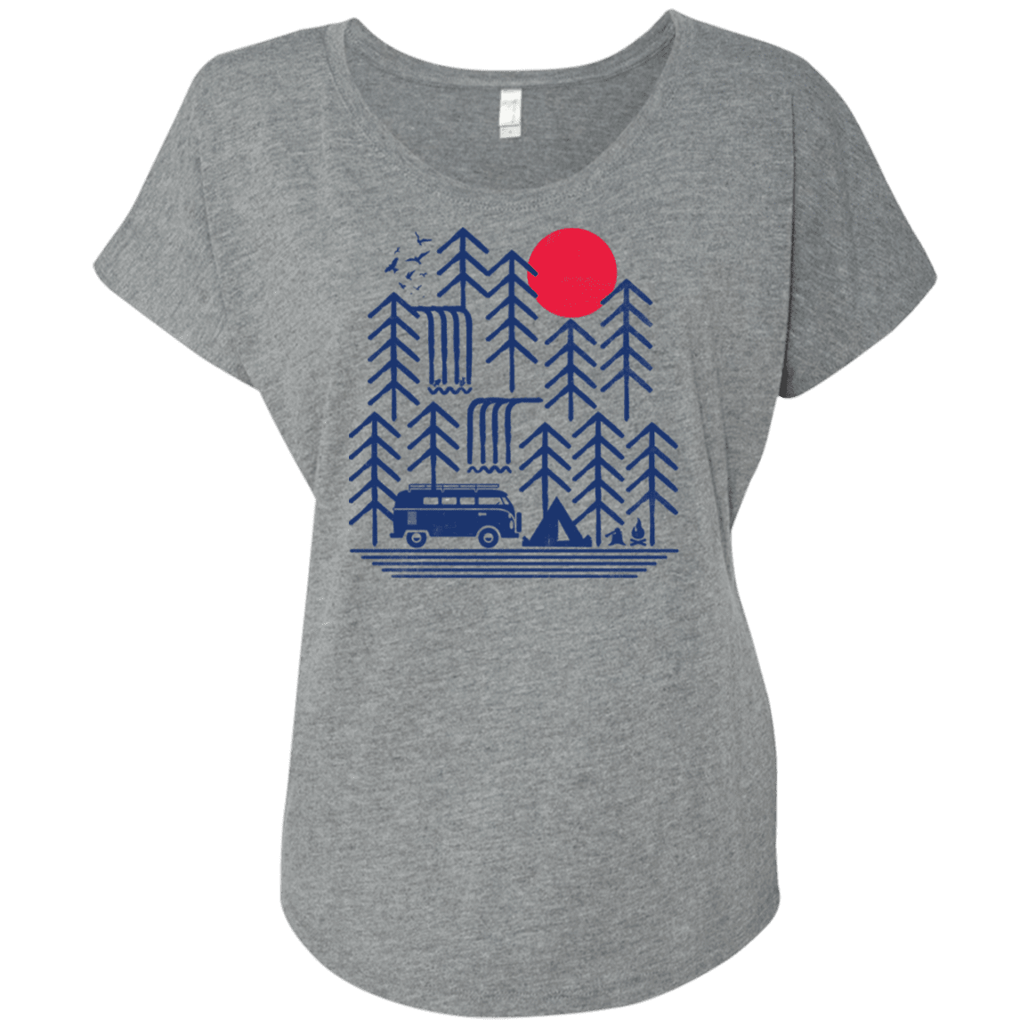 T-Shirts Premium Heather / X-Small Road Trip Days Triblend Dolman Sleeve