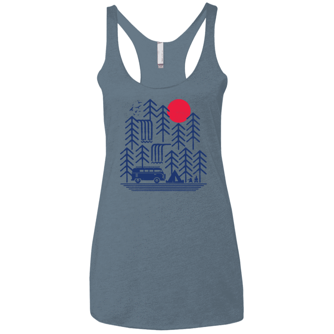 T-Shirts Indigo / X-Small Road Trip Days Women's Triblend Racerback Tank