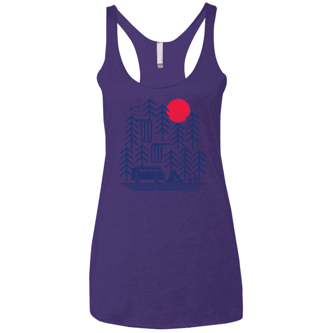 T-Shirts Purple Rush / X-Small Road Trip Days Women's Triblend Racerback Tank