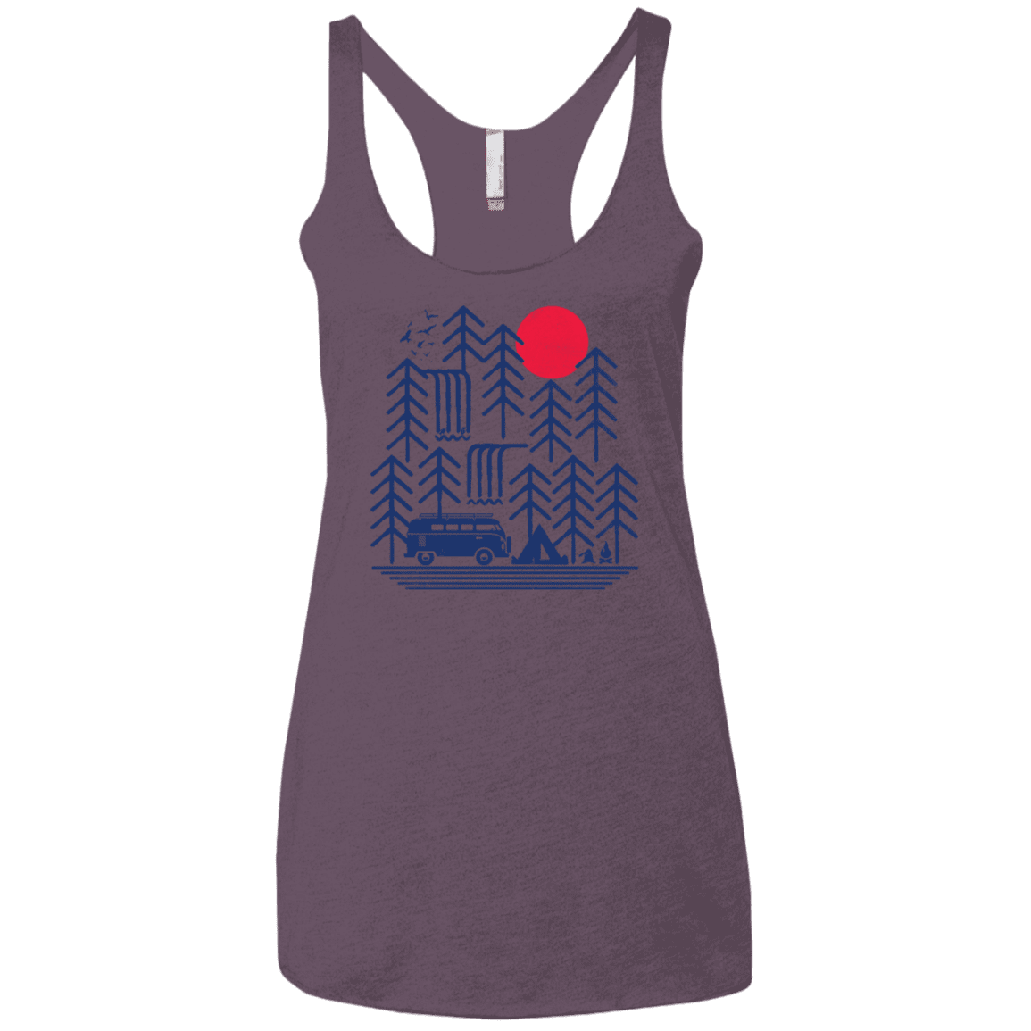 T-Shirts Vintage Purple / X-Small Road Trip Days Women's Triblend Racerback Tank