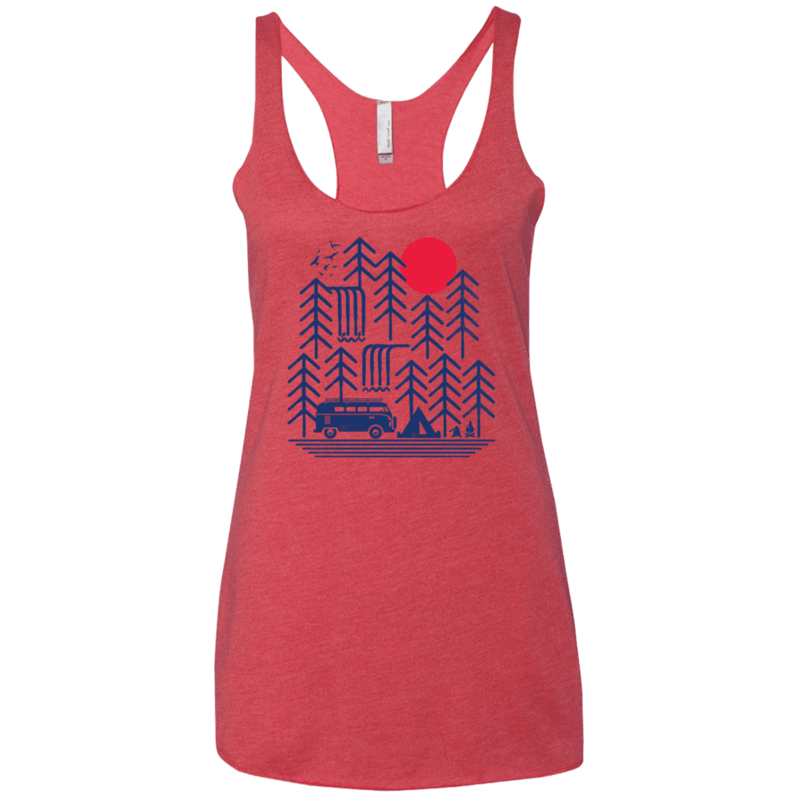 T-Shirts Vintage Red / X-Small Road Trip Days Women's Triblend Racerback Tank