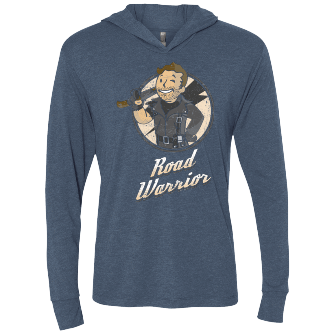 T-Shirts Indigo / X-Small Road Warrior Triblend Long Sleeve Hoodie Tee
