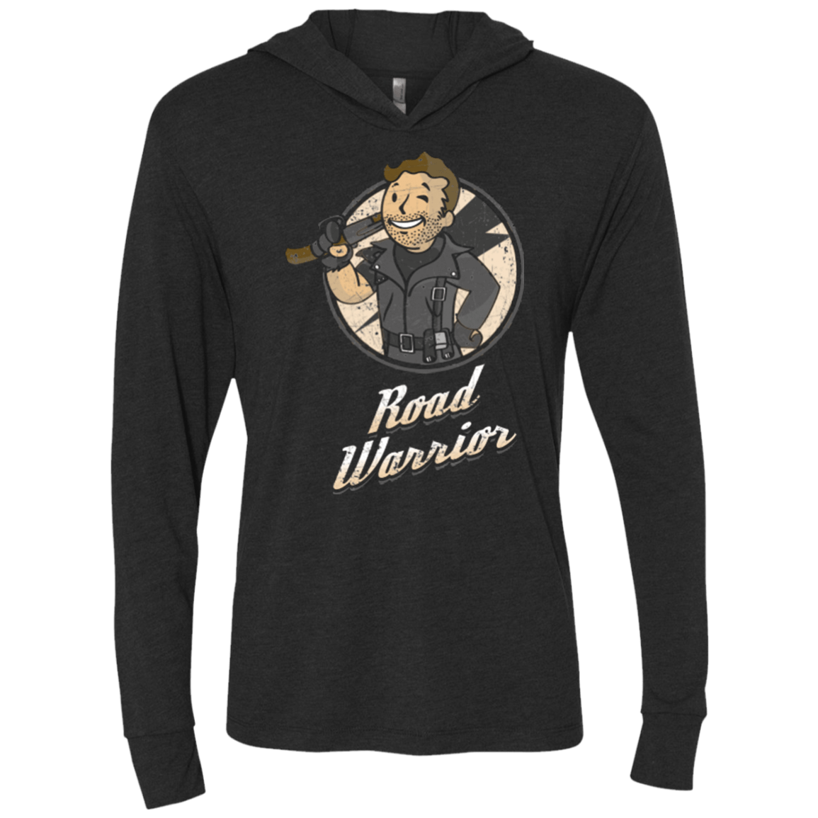 T-Shirts Vintage Black / X-Small Road Warrior Triblend Long Sleeve Hoodie Tee