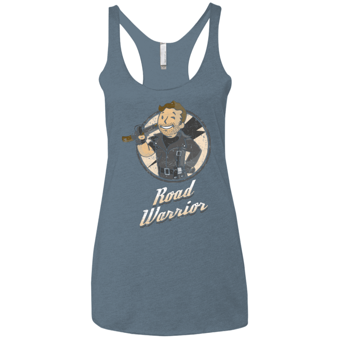 T-Shirts Indigo / X-Small Road Warrior Women's Triblend Racerback Tank