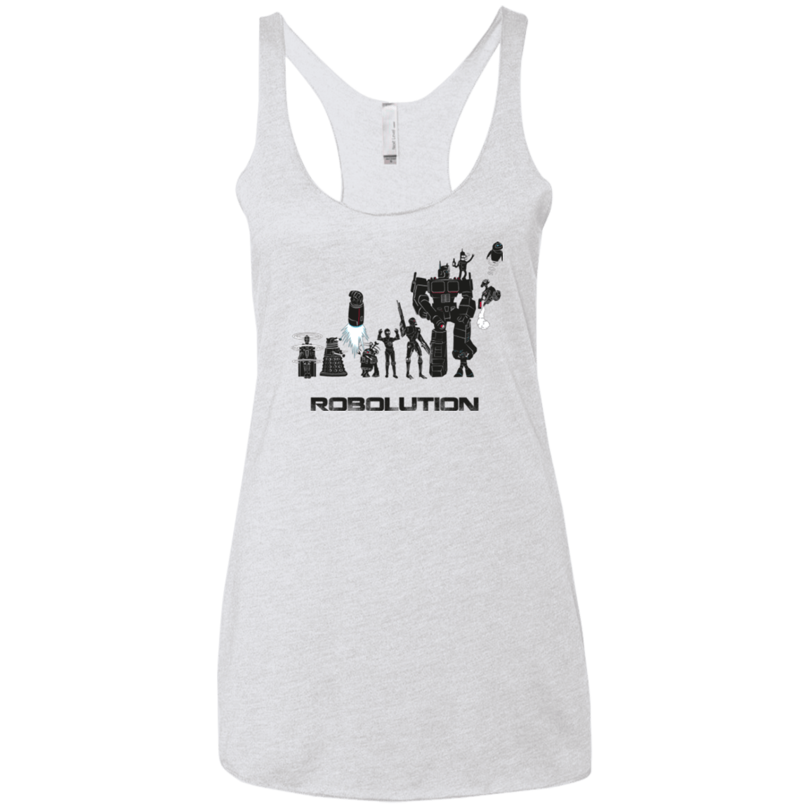 T-Shirts Heather White / X-Small Robolution Women's Triblend Racerback Tank