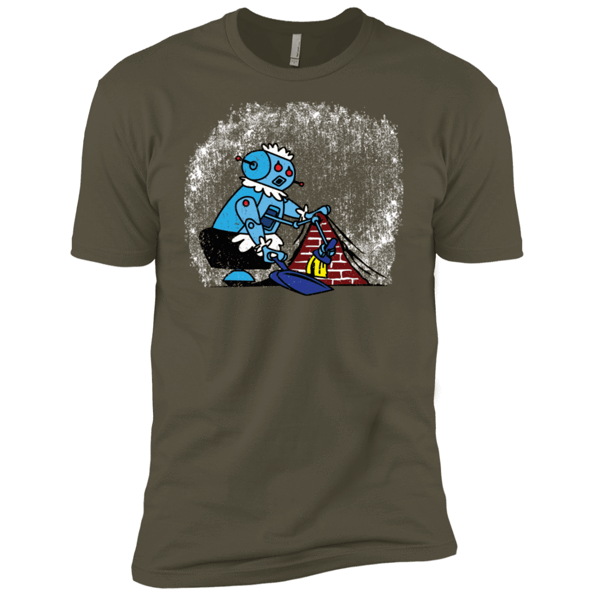 T-Shirts Military Green / X-Small Robot Cleaner Men's Premium T-Shirt