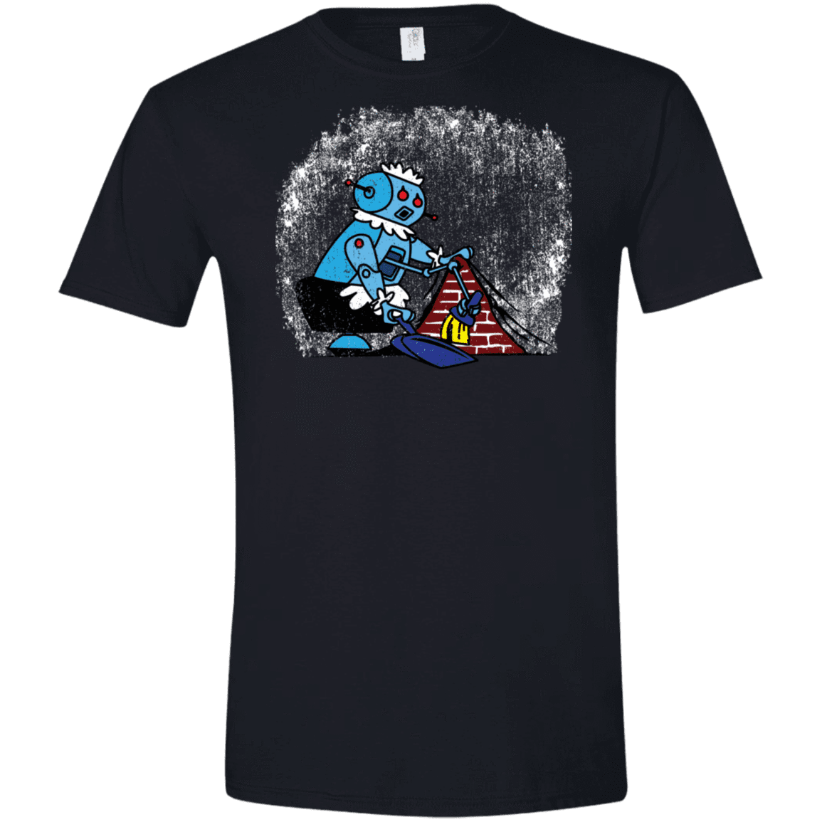 T-Shirts Black / X-Small Robot Cleaner Men's Semi-Fitted Softstyle