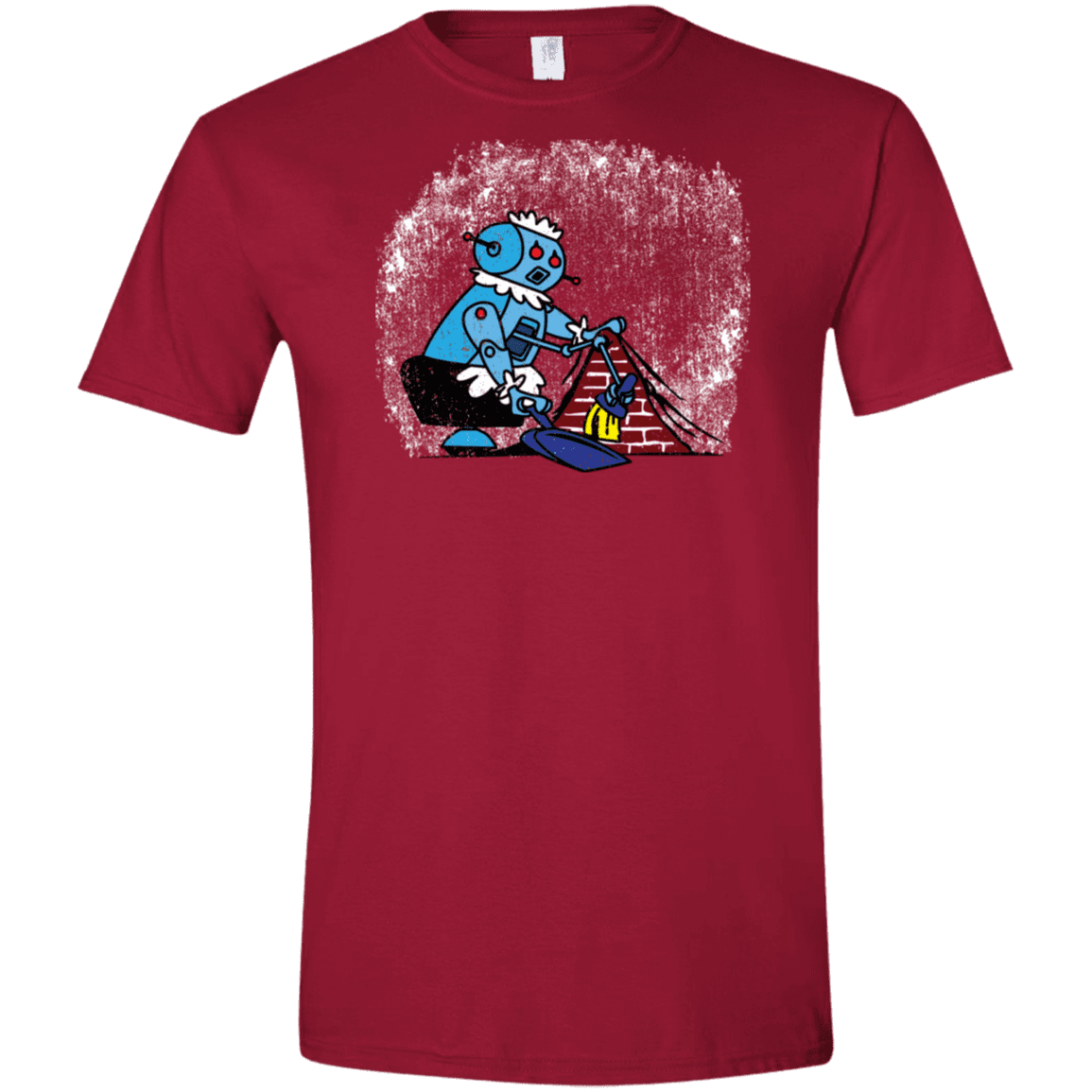 T-Shirts Cardinal Red / S Robot Cleaner Men's Semi-Fitted Softstyle