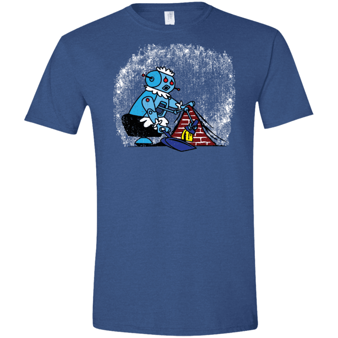 T-Shirts Heather Royal / X-Small Robot Cleaner Men's Semi-Fitted Softstyle