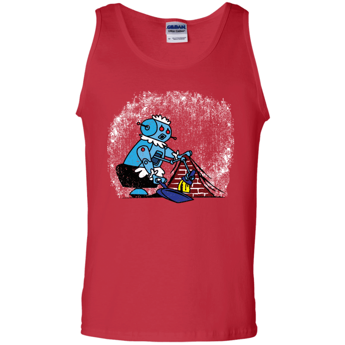 T-Shirts Red / S Robot Cleaner Men's Tank Top