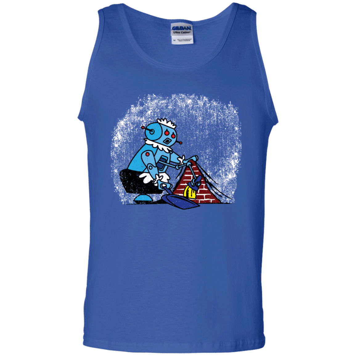 T-Shirts Royal / S Robot Cleaner Men's Tank Top