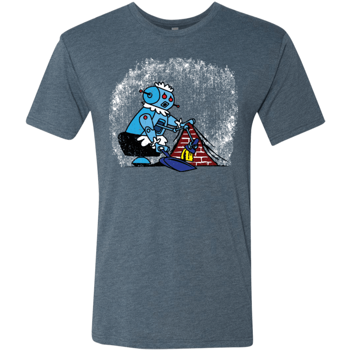 T-Shirts Indigo / S Robot Cleaner Men's Triblend T-Shirt