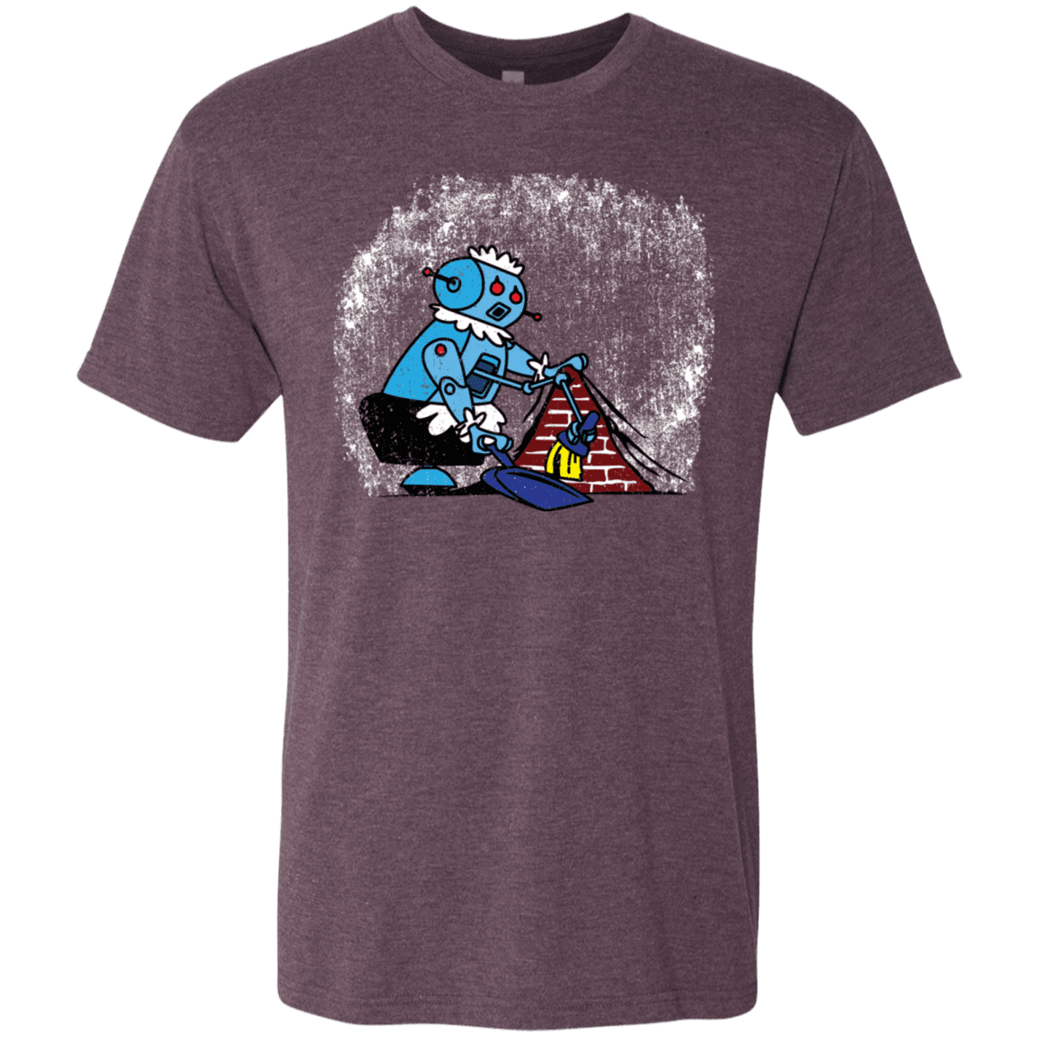 T-Shirts Vintage Purple / S Robot Cleaner Men's Triblend T-Shirt