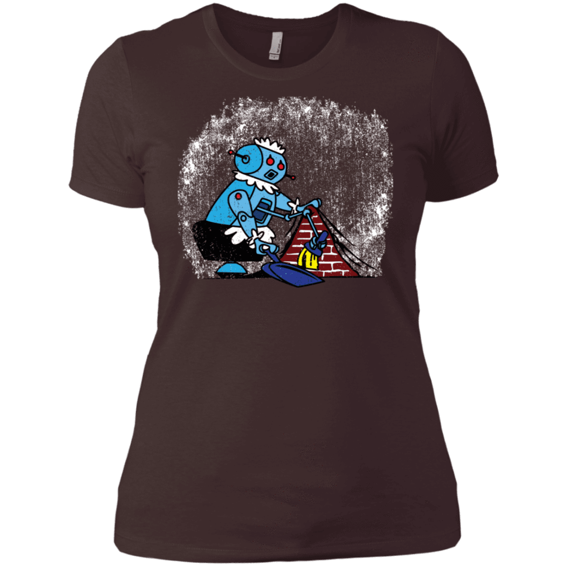 T-Shirts Dark Chocolate / X-Small Robot Cleaner Women's Premium T-Shirt