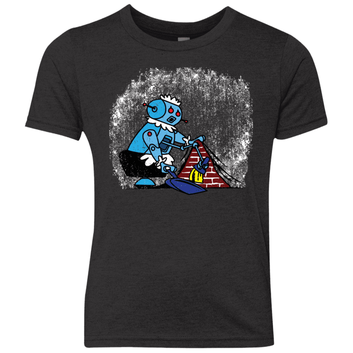 T-Shirts Vintage Black / YXS Robot Cleaner Youth Triblend T-Shirt