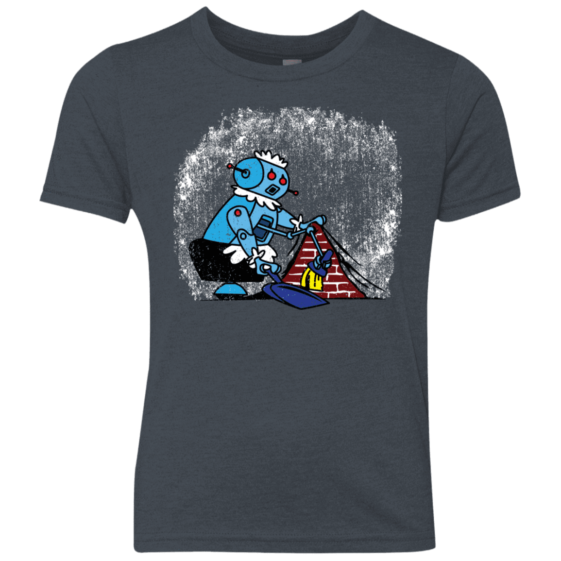 T-Shirts Vintage Navy / YXS Robot Cleaner Youth Triblend T-Shirt
