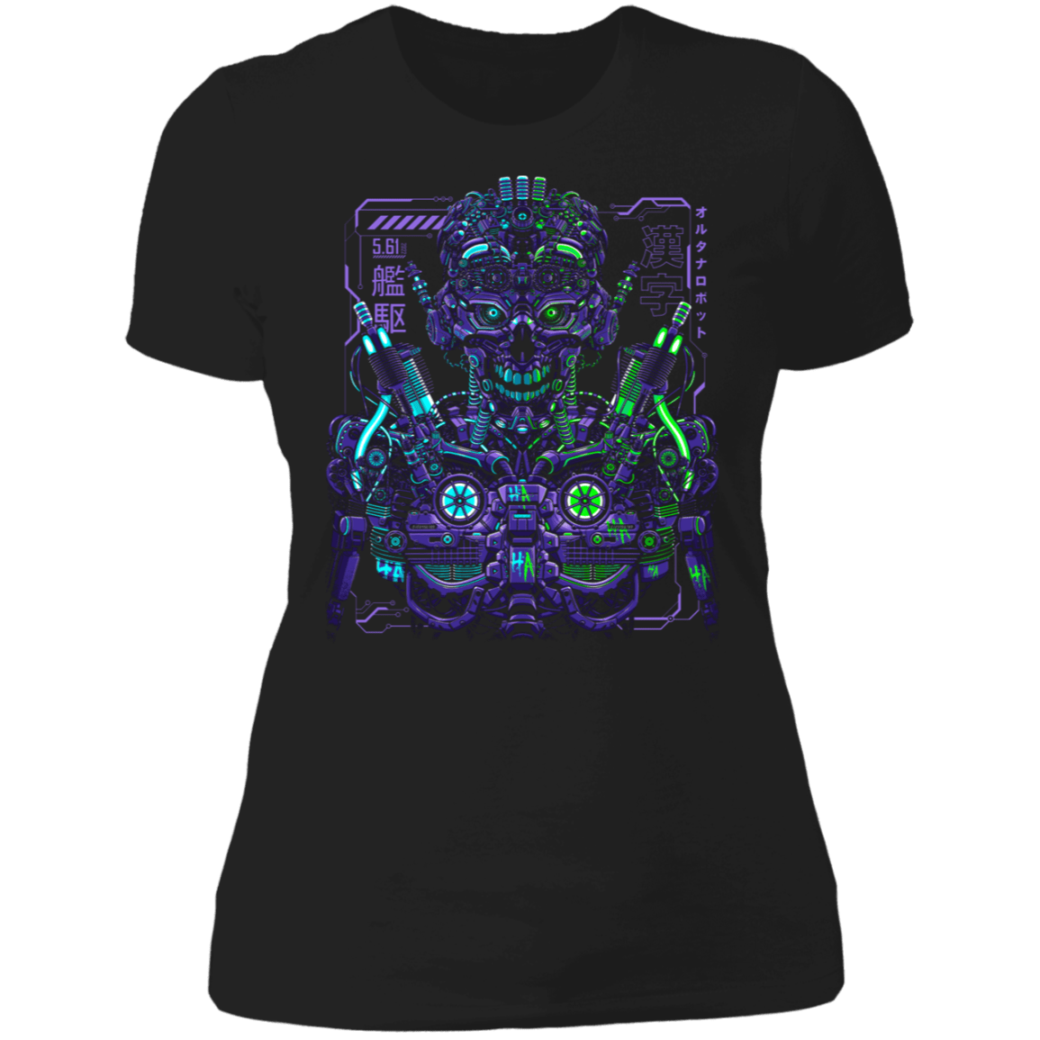 T-Shirts Black / X-Small Robot Futurista Women's Premium T-Shirt