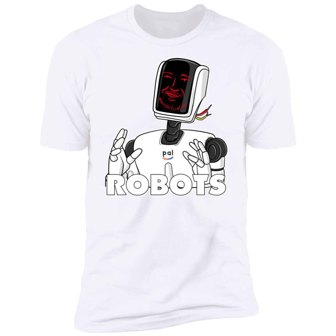 T-Shirts White / S Robots Men's Premium T-Shirt