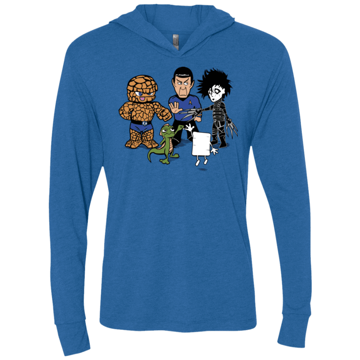 T-Shirts Vintage Royal / X-Small Rock Paper Scissors Triblend Long Sleeve Hoodie Tee