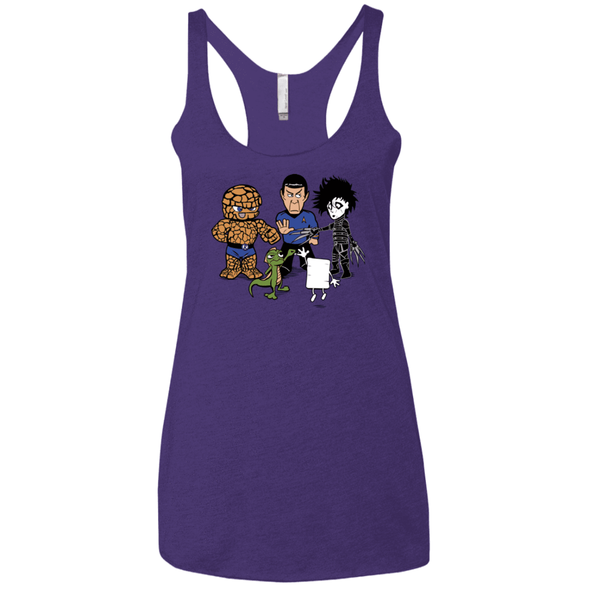 T-Shirts Purple / X-Small Rock Paper Scissors Women's Triblend Racerback Tank