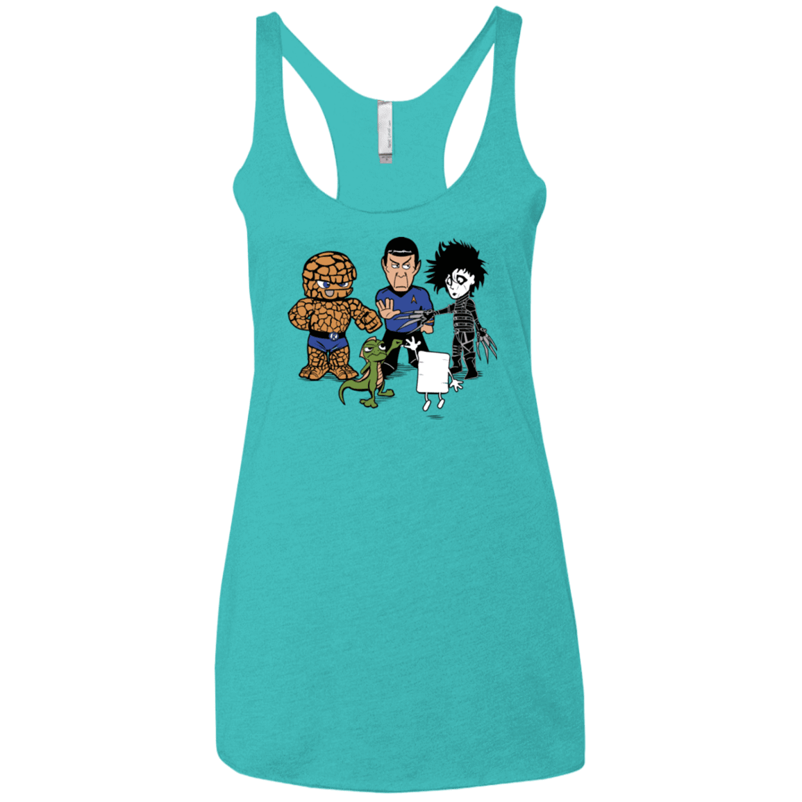 T-Shirts Tahiti Blue / X-Small Rock Paper Scissors Women's Triblend Racerback Tank