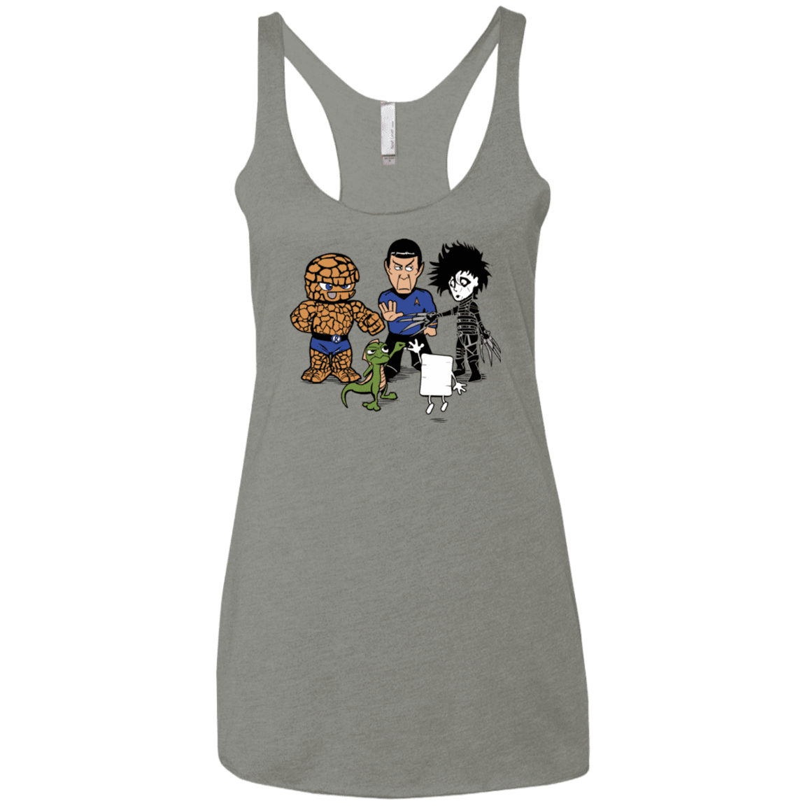 T-Shirts Venetian Grey / X-Small Rock Paper Scissors Women's Triblend Racerback Tank