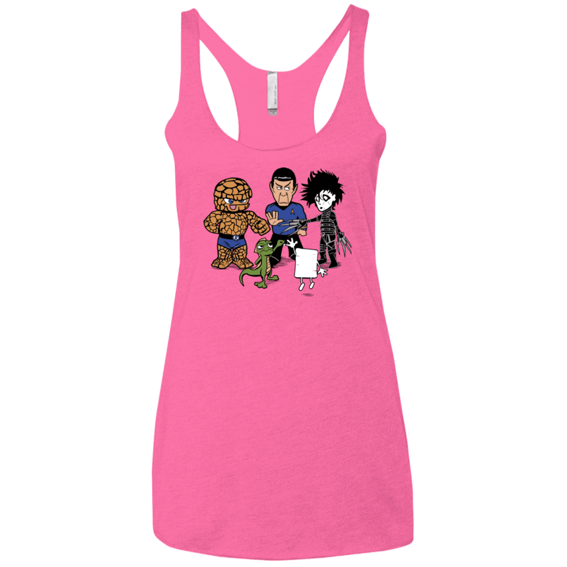 T-Shirts Vintage Pink / X-Small Rock Paper Scissors Women's Triblend Racerback Tank