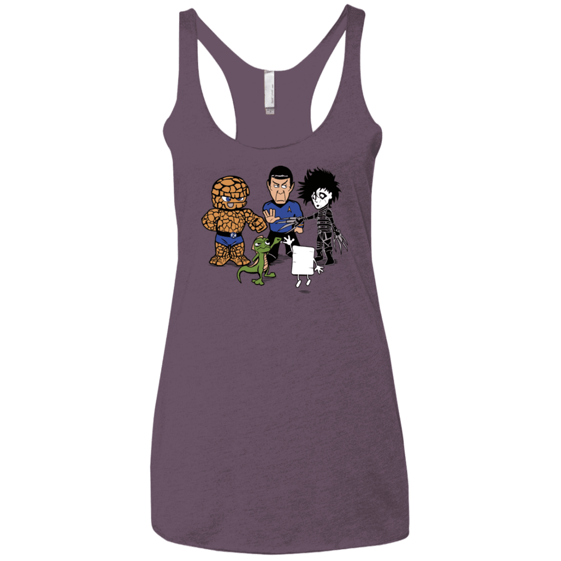 T-Shirts Vintage Purple / X-Small Rock Paper Scissors Women's Triblend Racerback Tank