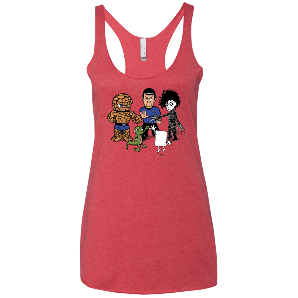 T-Shirts Vintage Red / X-Small Rock Paper Scissors Women's Triblend Racerback Tank