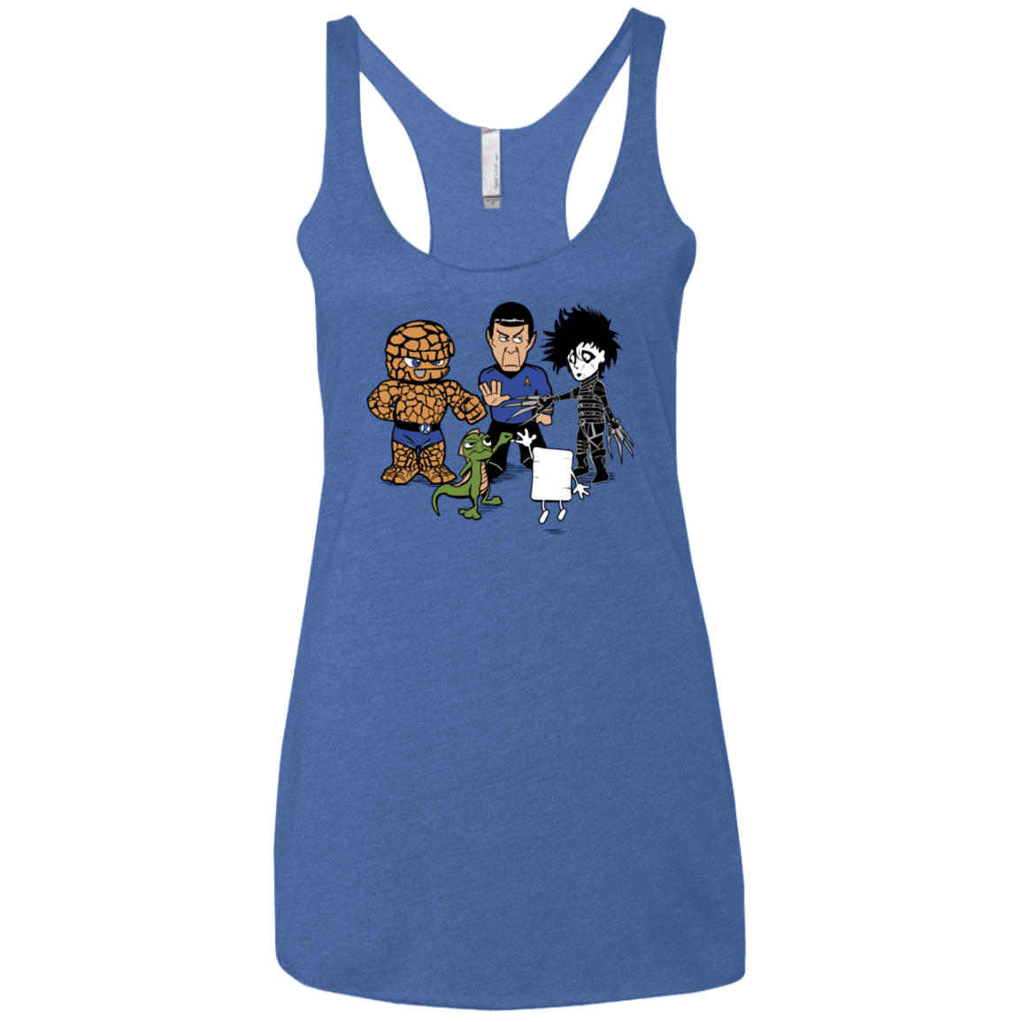 T-Shirts Vintage Royal / X-Small Rock Paper Scissors Women's Triblend Racerback Tank