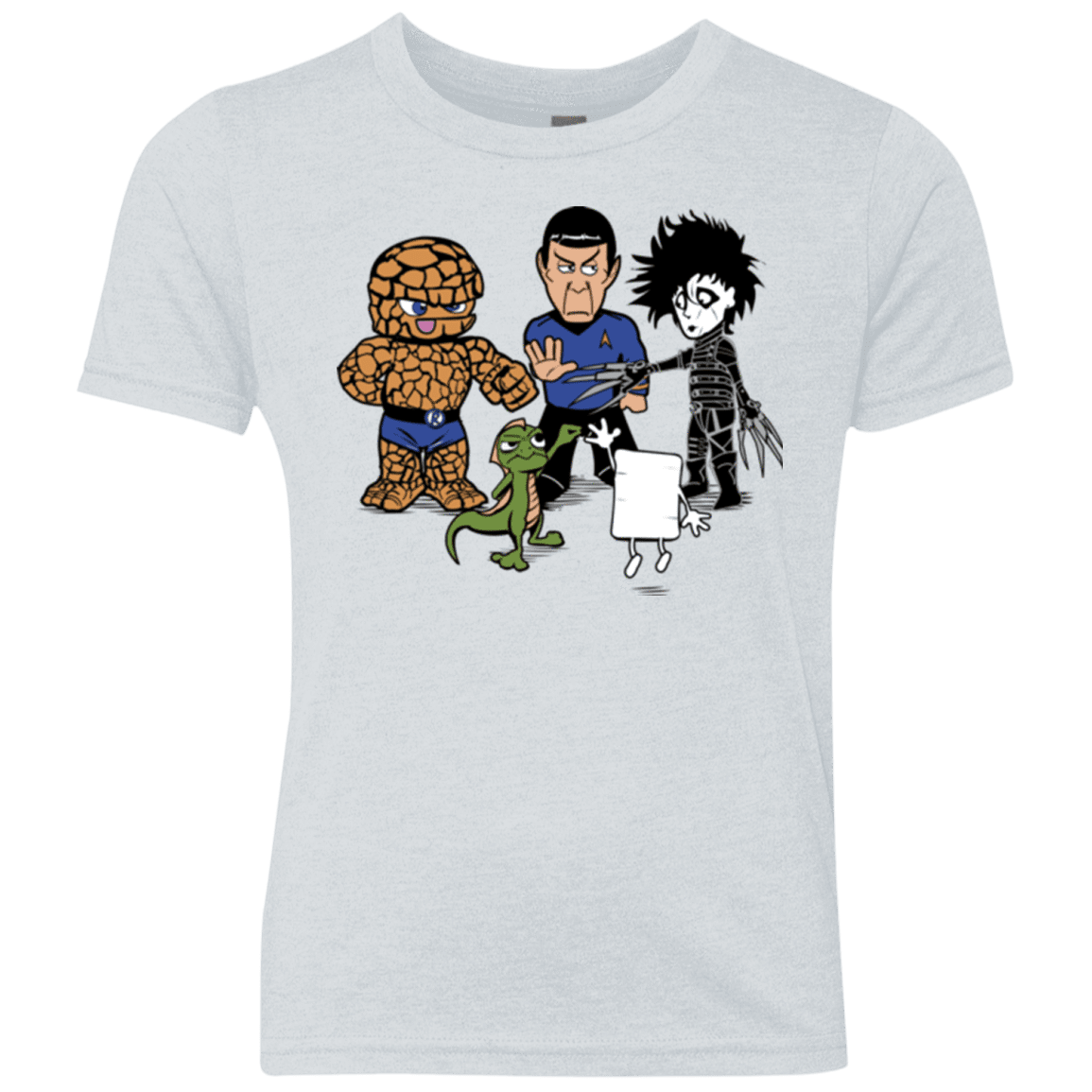 T-Shirts Heather White / YXS Rock Paper Scissors Youth Triblend T-Shirt