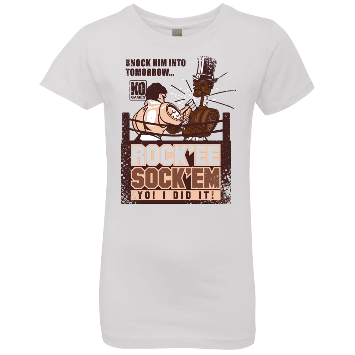 T-Shirts White / YXS Rockee Sockem Girls Premium T-Shirt