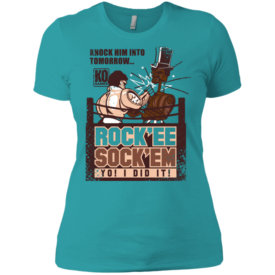 T-Shirts Tahiti Blue / X-Small Rockee Sockem Women's Premium T-Shirt