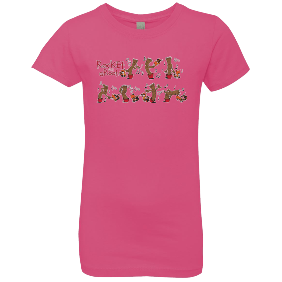 T-Shirts Hot Pink / YXS Rocket and Groot Girls Premium T-Shirt