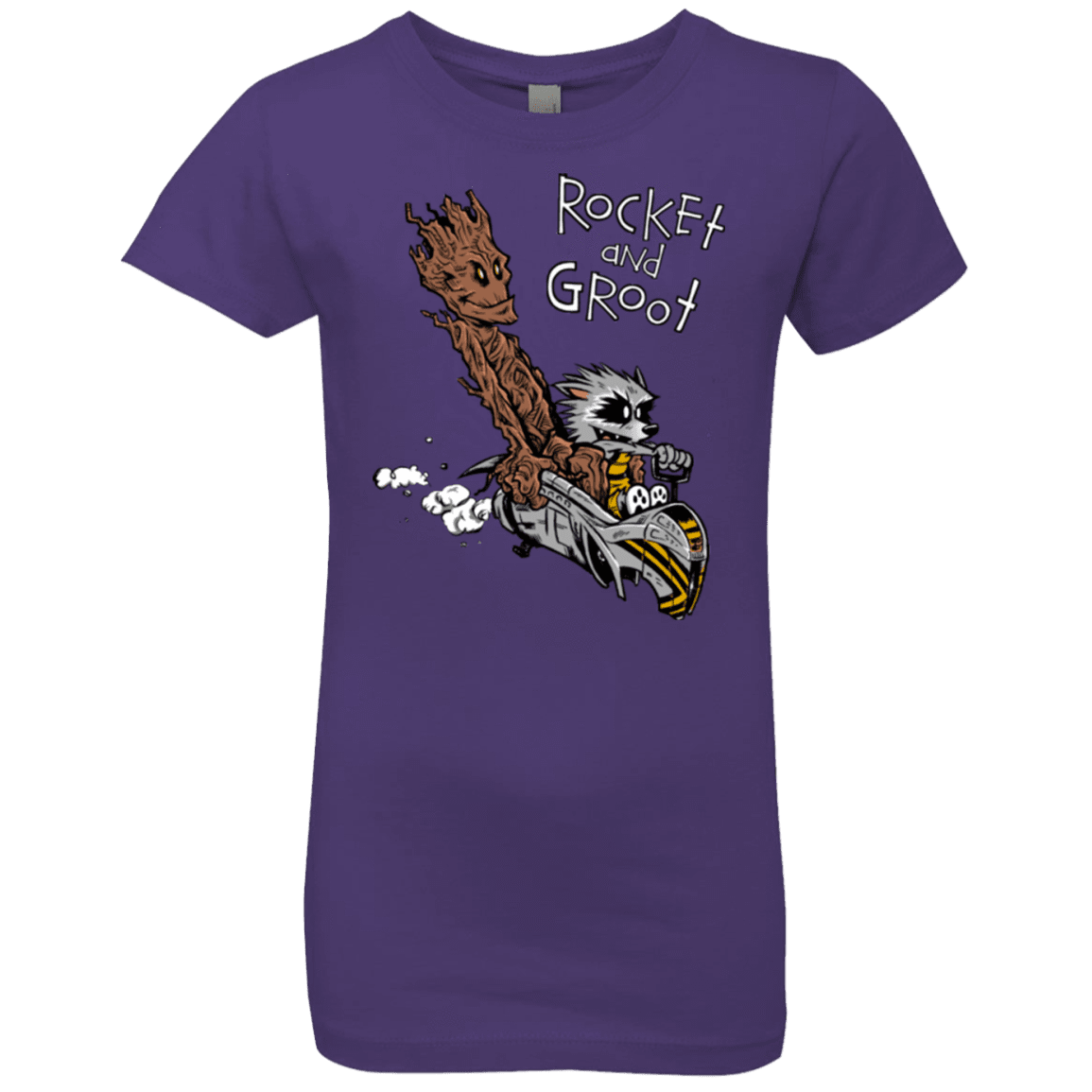T-Shirts Purple Rush / YXS Rocket and Groot Girls Premium T-Shirt