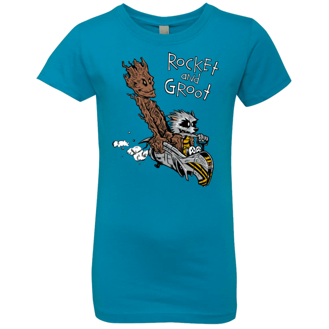 T-Shirts Turquoise / YXS Rocket and Groot Girls Premium T-Shirt