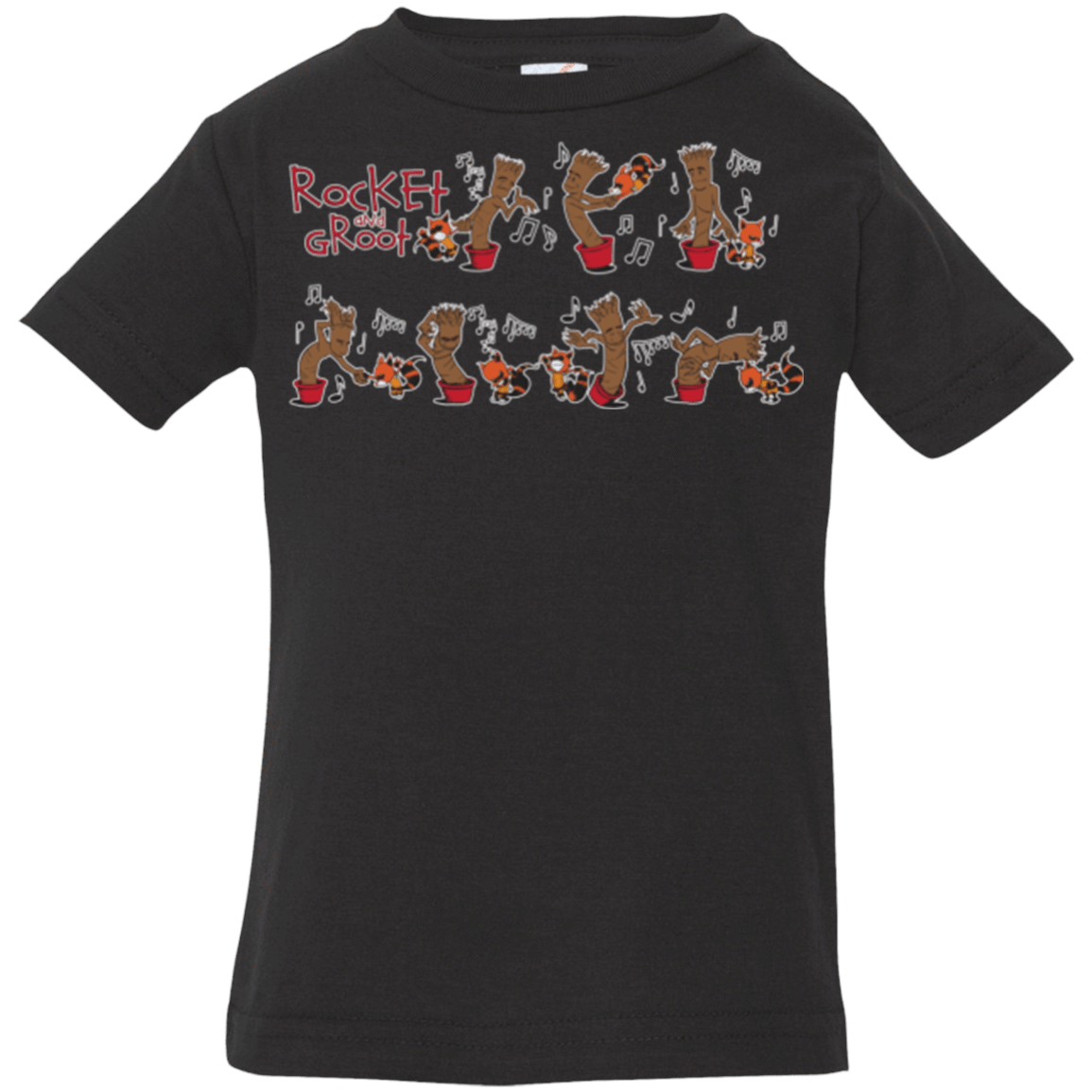 T-Shirts Black / 6 Months Rocket and Groot Infant PremiumT-Shirt