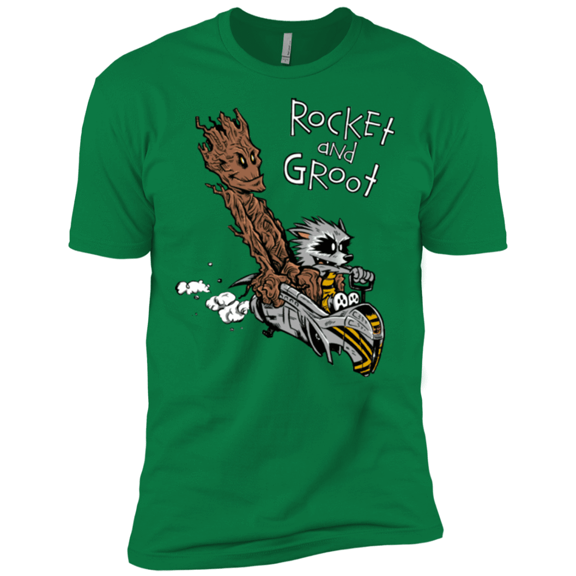 T-Shirts Kelly Green / X-Small Rocket and Groot Men's Premium T-Shirt