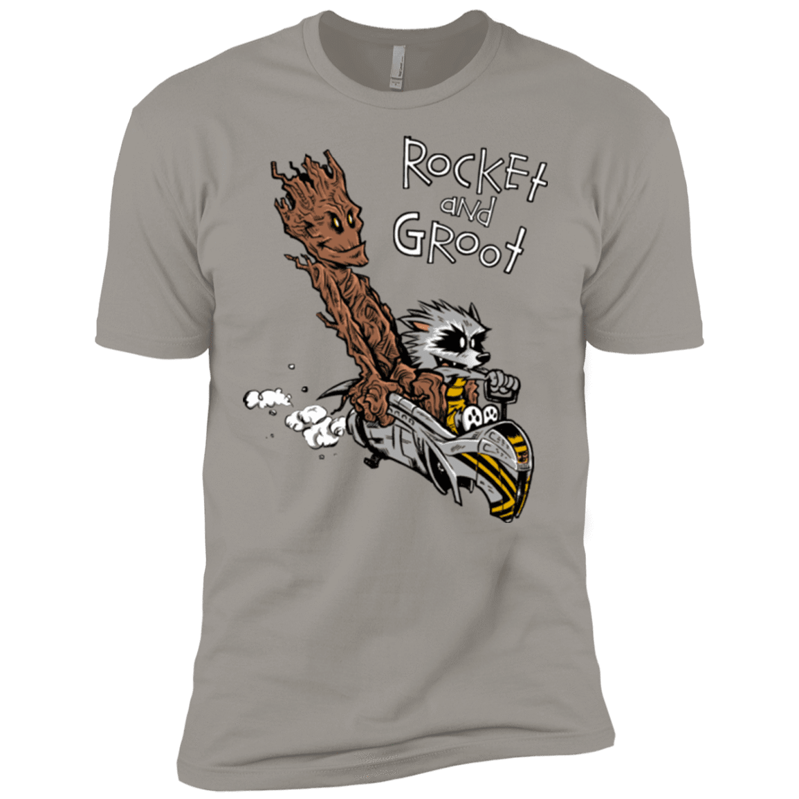 T-Shirts Light Grey / X-Small Rocket and Groot Men's Premium T-Shirt
