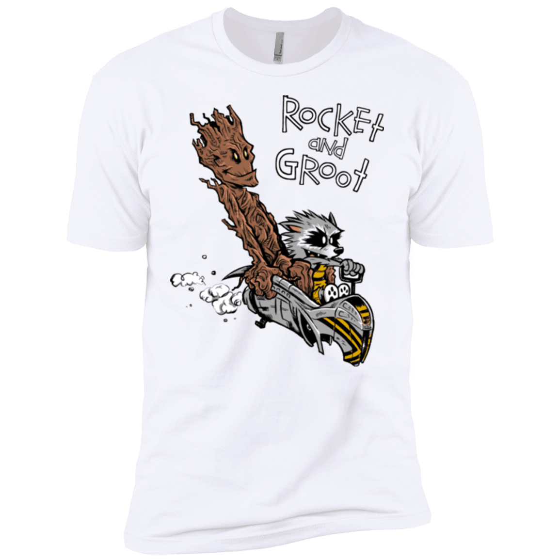 T-Shirts White / X-Small Rocket and Groot Men's Premium T-Shirt